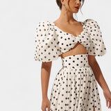 Sherine – Elegantne polka dot komplekt