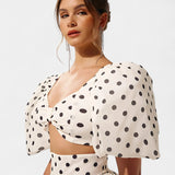 Sherine – Elegantne polka dot komplekt
