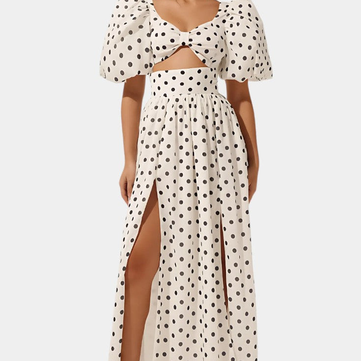 Sherine – Elegantne polka dot komplekt