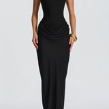 Paulette – Must rikkalik maxi kleit