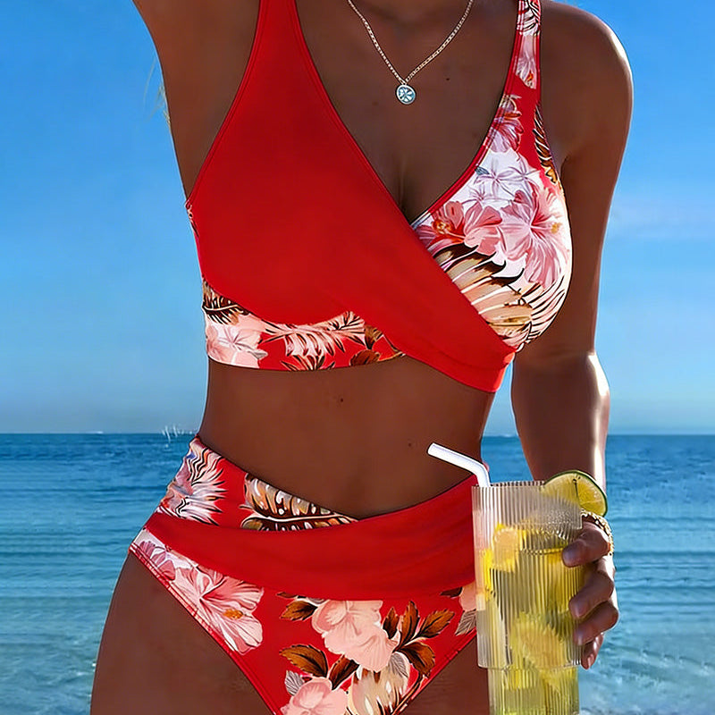 Bikini – Kontrastne lilleline mudel
