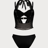Must Võrgust – Elegantne tankini komplekt