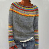 Mugav – Elegantna obleka s Fair Isle vzorcem