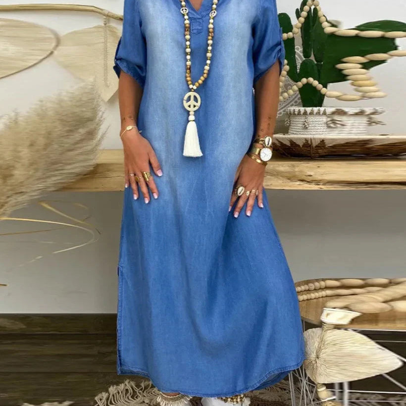 Ibiza – Stiilne maxi denimikleit