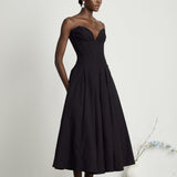 Katherine – Üks õlg corset midi kleit