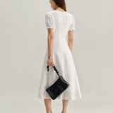 Valge – Elegantne midi kleit