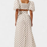 Sherine – Elegantne polka dot komplekt