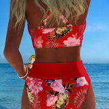 Bikini – Kontrastne lilleline mudel