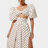 Sherine – Elegantne polka dot komplekt