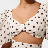 Sherine – Elegantne polka dot komplekt