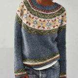 Mugav – Elegantna obleka s Fair Isle vzorcem