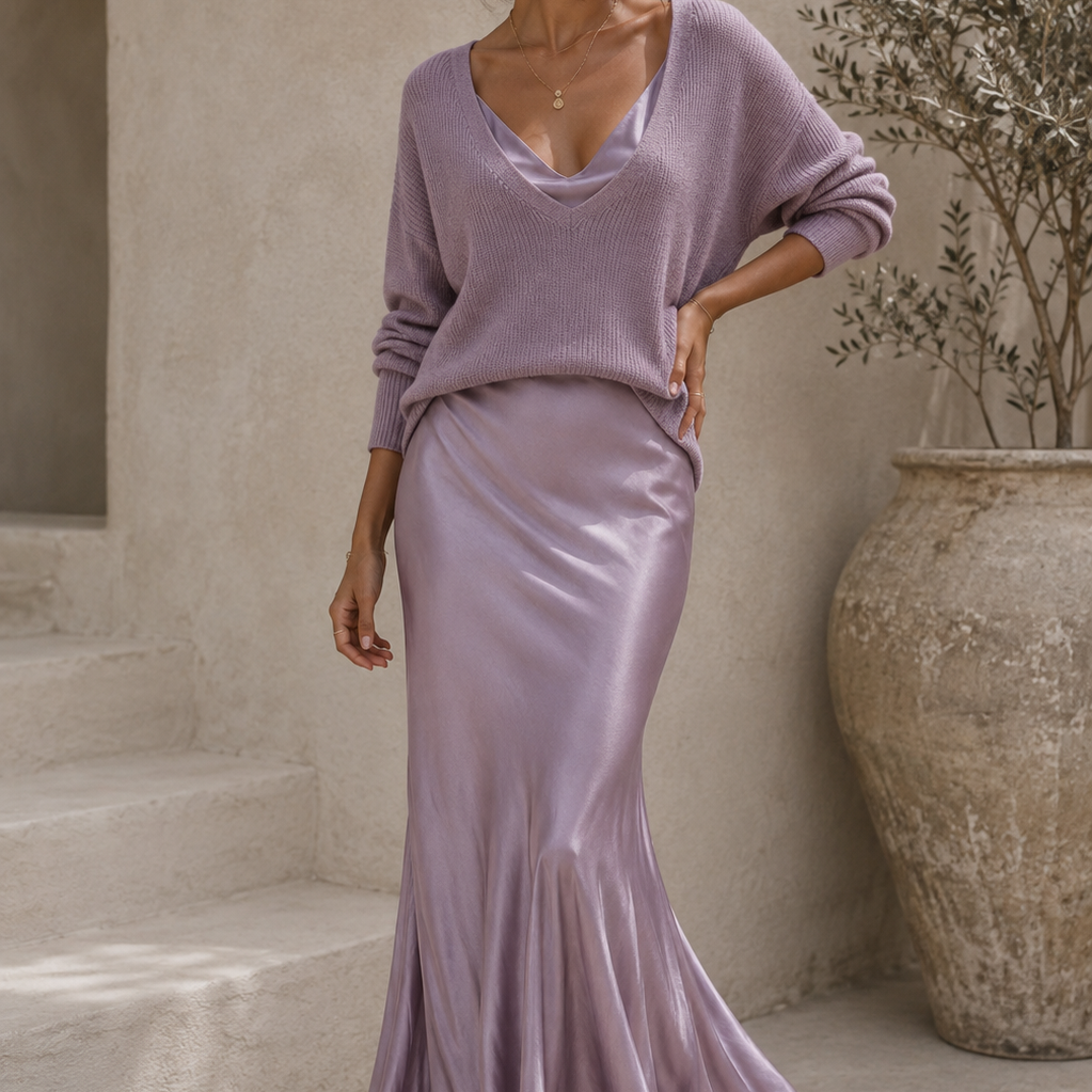 Alma – Elegantne satiin kleit