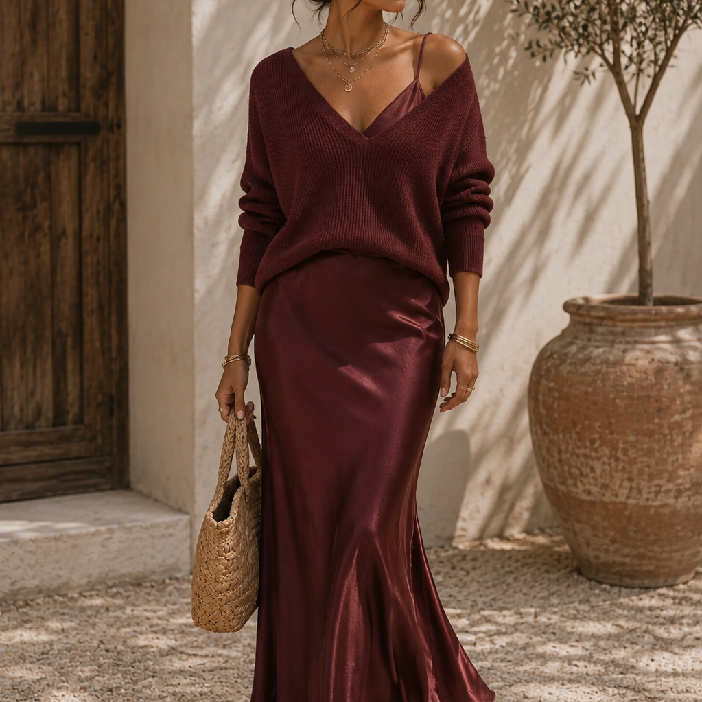 Alma – Elegantne satiin kleit