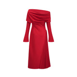 Valentine – Elegantne plisseeritud maksikleit