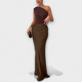 Luna – Elegantne satiin kleit