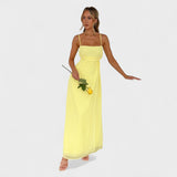 Flossie – Elegantne kollane maxi kleit