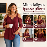 Lina – Elegantne pitsist top avatud õlgadega