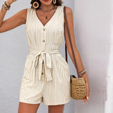 Suve – Elegantne triibuline playsuit