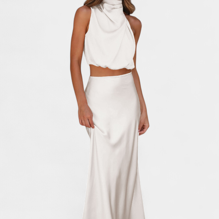Hanna – Elegantne drapeeritud kleit
