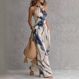 Halter – Kunstilise prindiga jumpsuit