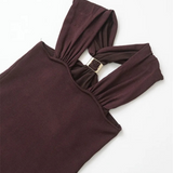 Aria – Mocha halter top