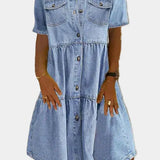 Boheemlasest – Stiilne denim kleit