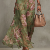 Lidia – Elegantne lilleline maxi kleit