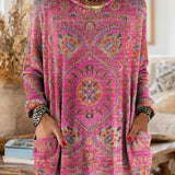 Prindiga tunika – Boho stil z dolgimi rokavi
