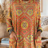 Prindiga tunika – Boho stil z dolgimi rokavi