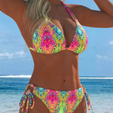 Värviline – Stiilne bikini kaelus
