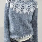 Mugav – Elegantna obleka s Fair Isle vzorcem