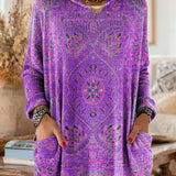 Prindiga tunika – Boho stil z dolgimi rokavi