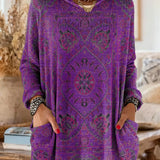 Prindiga tunika – Boho stil z dolgimi rokavi