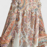 Peen Komplekt – Elegantne volangide pluus ja paisley muster