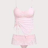 Roosa – Geomeetriline tankini komplekt