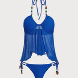 Sinine – Elegantne tankini komplekt