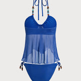 Sinine – Elegantne tankini komplekt