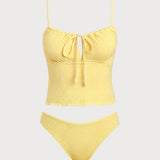 Kollane – Stiilne tankini komplekt