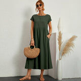 Inês – Elegantne midi kleit taskutega