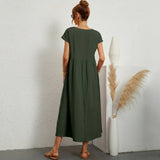 Inês – Elegantne midi kleit taskutega