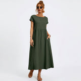 Inês – Elegantne midi kleit taskutega