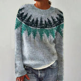 Mugav – Elegantna obleka s Fair Isle vzorcem