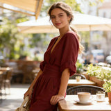 Daniela – Elegantne V-kaelusega püksid