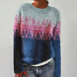Mugav – Elegantna obleka s Fair Isle vzorcem