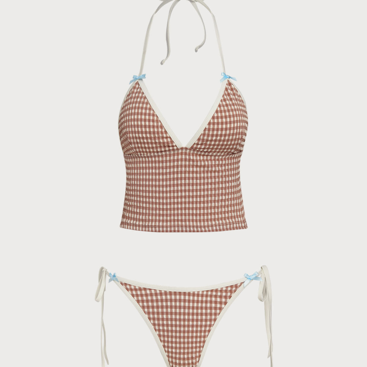 Pruun Kontrasti Saba – Vintage tankini komplekt