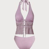 Roosa – Sädelev tankini komplekt