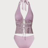 Roosa – Sädelev tankini komplekt