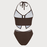 Pruun Kortsuline – Elegantne tankini komplekt