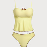 Kollane – Elegantne tankini komplekt