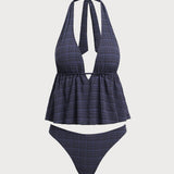Must Sügav V – Stiilne tankini komplekt